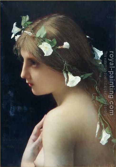 Jules Joseph Lefebvre : Nymph with morning glory flowers
